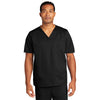 WonderWink Unisex Black WorkFlex Chest Pocket V-Neck Top