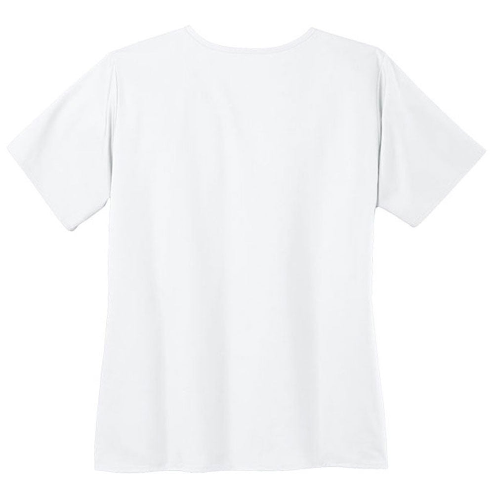 WonderWink Women's White WorkFlex Mock Wrap Top