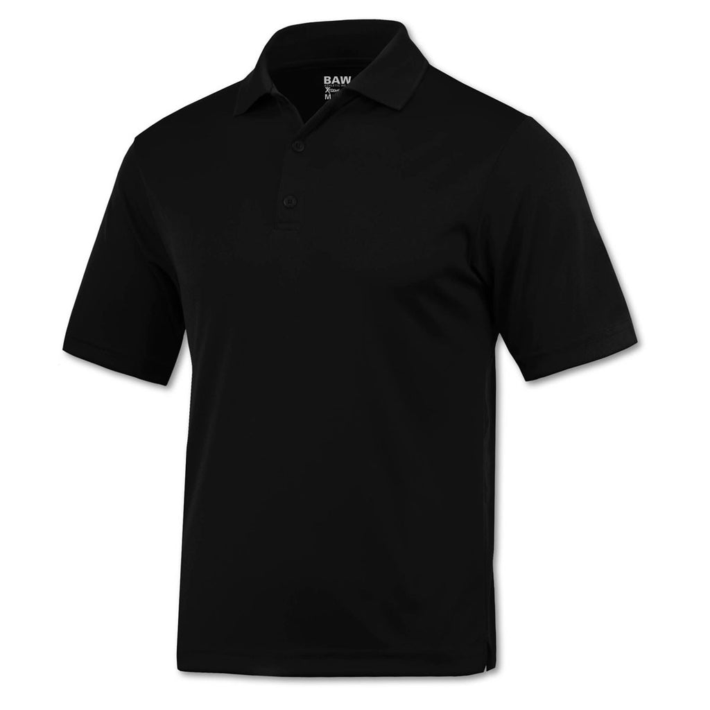 BAW Men's Black Xtreme Tek Polo