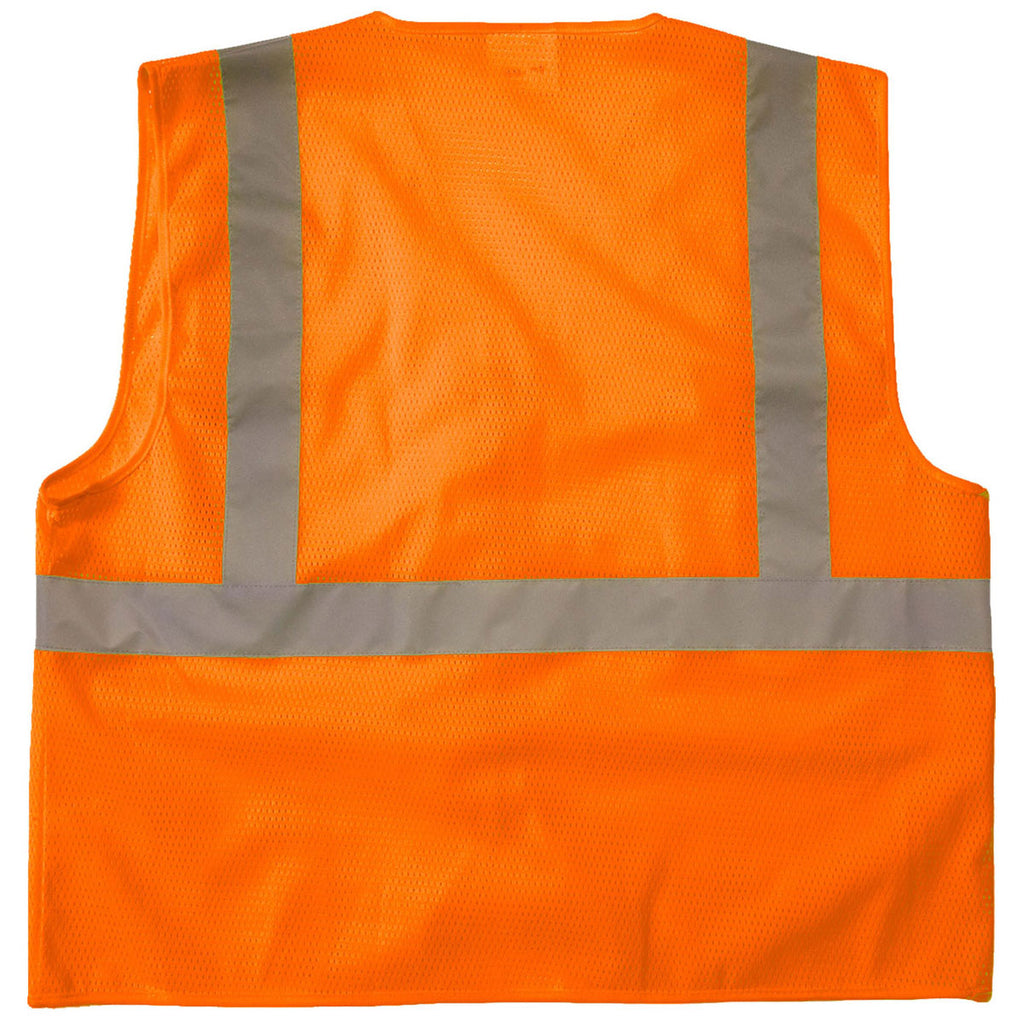 Xtreme Visibility Unisex Orange Value Class 2 Zip Mesh Vest