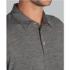 48-Hour Zusa Men's Steel/Black Heather Stripe Polo