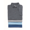 48-Hour Zusa Men's White/Steel Heather Stripe Polo