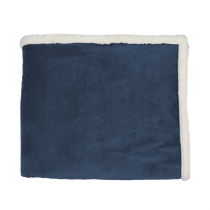 Zusa Navy/Ivory Oversized Sherpa ZZZs Blanket