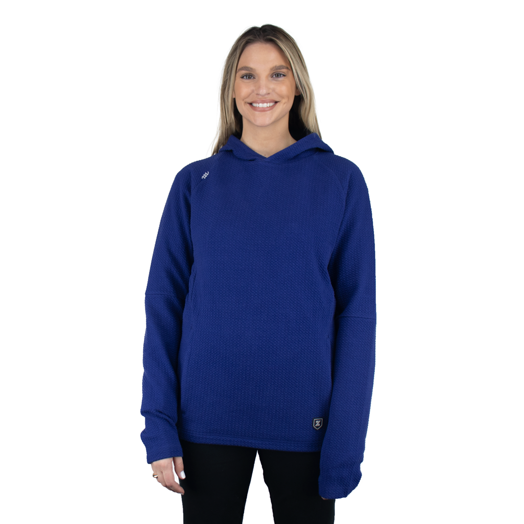 Zusa Unisex Cobalt Afton Textured Hoodie